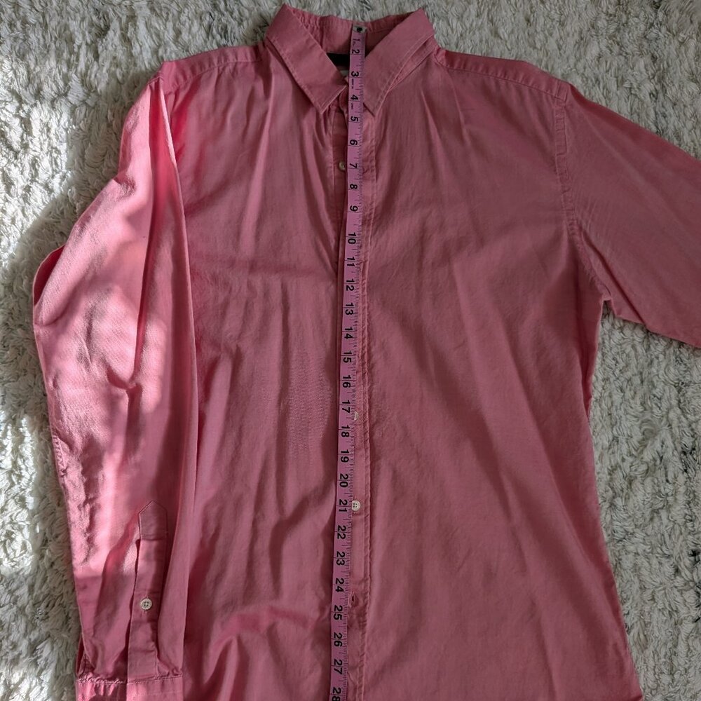 Teddy Stratford Red Oxford Long Sleeve Button Down